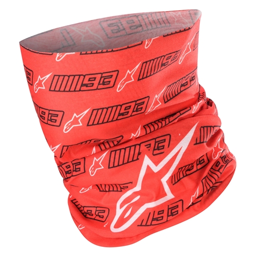 ALPINESTARS MM93 Neck Tube, Multifunctionele halsbeschermer voor op de motorfi, Rood-Zwart-Wit